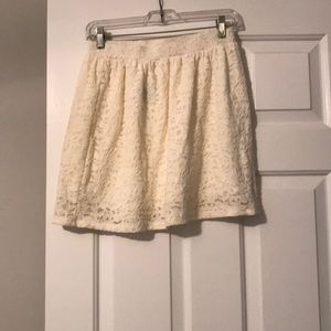 White lace skirt